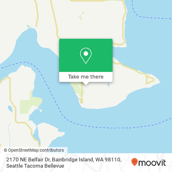 Mapa de 2170 NE Belfair Dr, Bainbridge Island, WA 98110