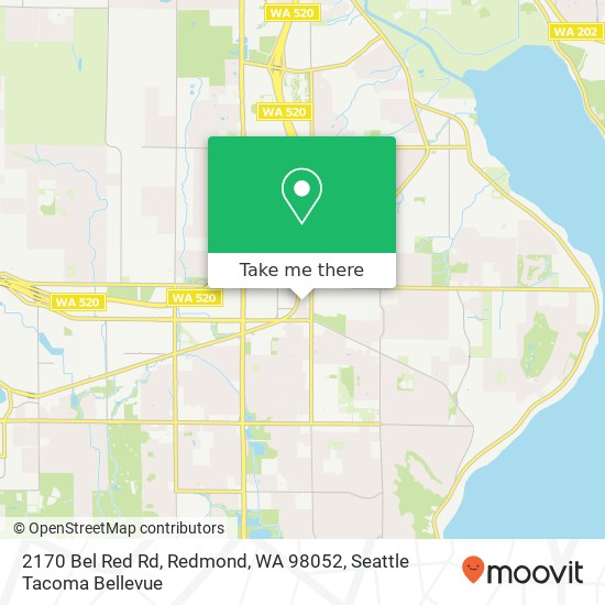 Mapa de 2170 Bel Red Rd, Redmond, WA 98052