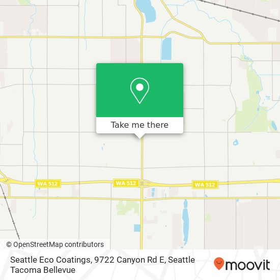 Mapa de Seattle Eco Coatings, 9722 Canyon Rd E