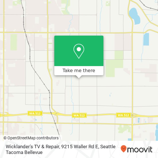 Mapa de Wicklander's TV & Repair, 9215 Waller Rd E