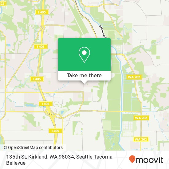 Mapa de 135th St, Kirkland, WA 98034