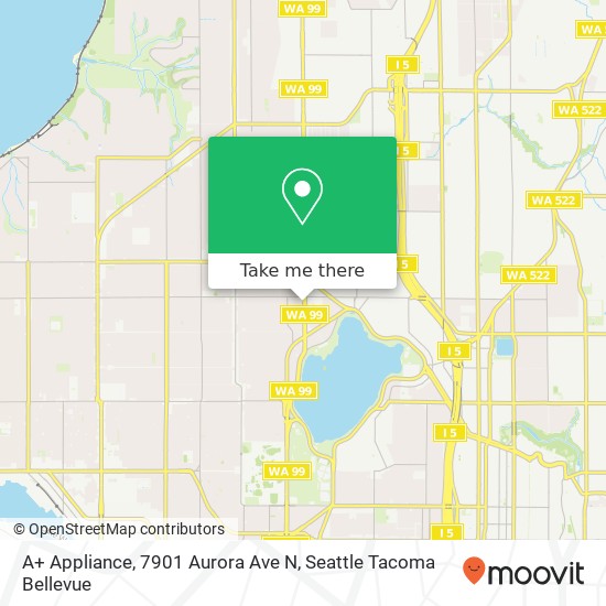 A+ Appliance, 7901 Aurora Ave N map