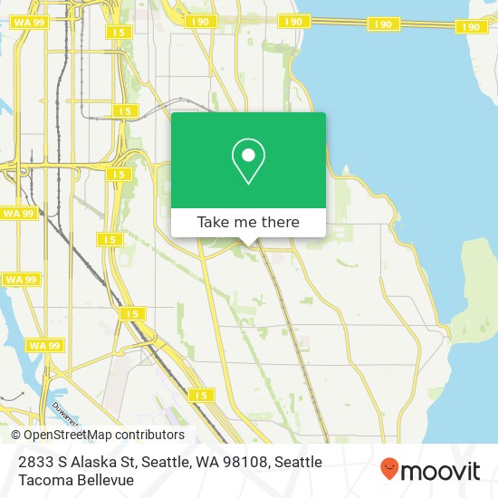 Mapa de 2833 S Alaska St, Seattle, WA 98108