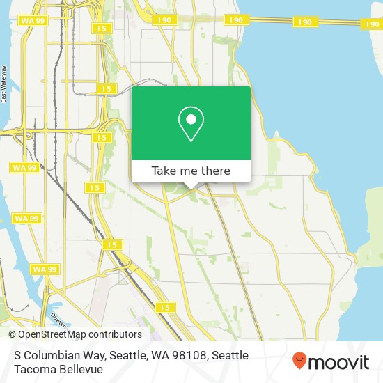 Mapa de S Columbian Way, Seattle, WA 98108