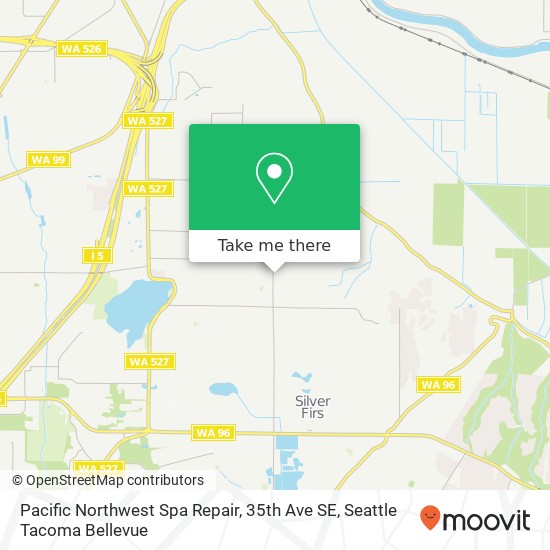 Mapa de Pacific Northwest Spa Repair, 35th Ave SE