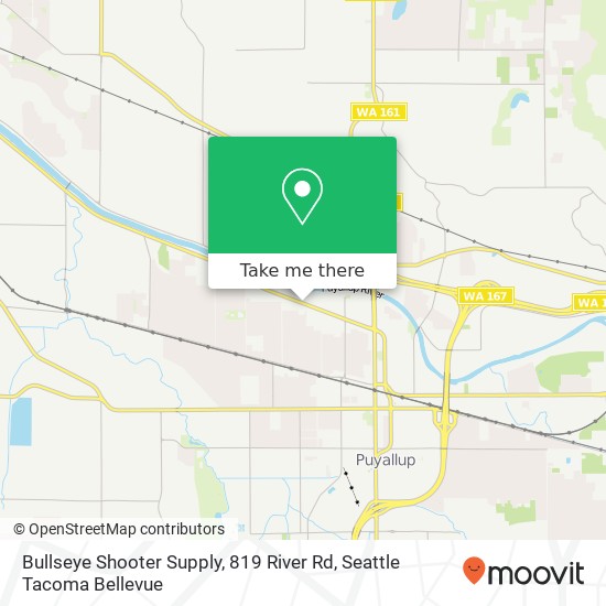 Mapa de Bullseye Shooter Supply, 819 River Rd