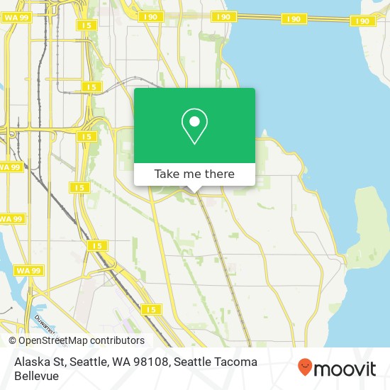 Mapa de Alaska St, Seattle, WA 98108