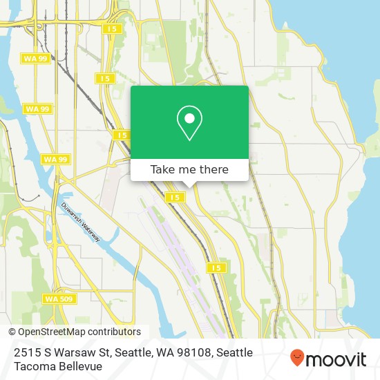 Mapa de 2515 S Warsaw St, Seattle, WA 98108