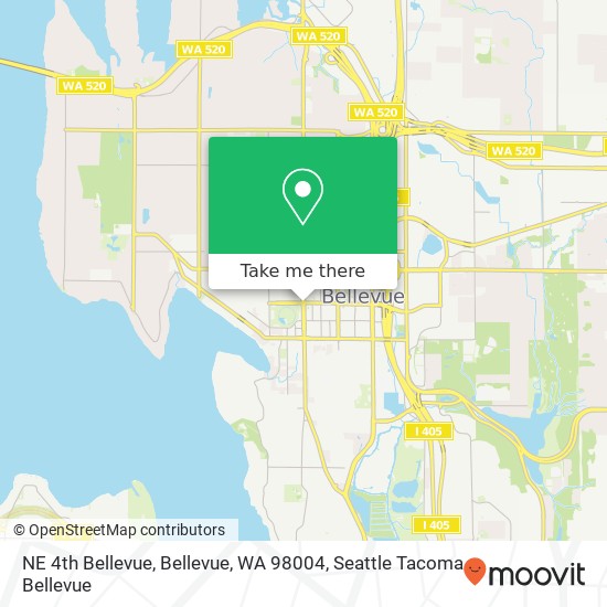 NE 4th Bellevue, Bellevue, WA 98004 map