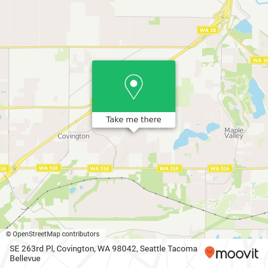 Mapa de SE 263rd Pl, Covington, WA 98042