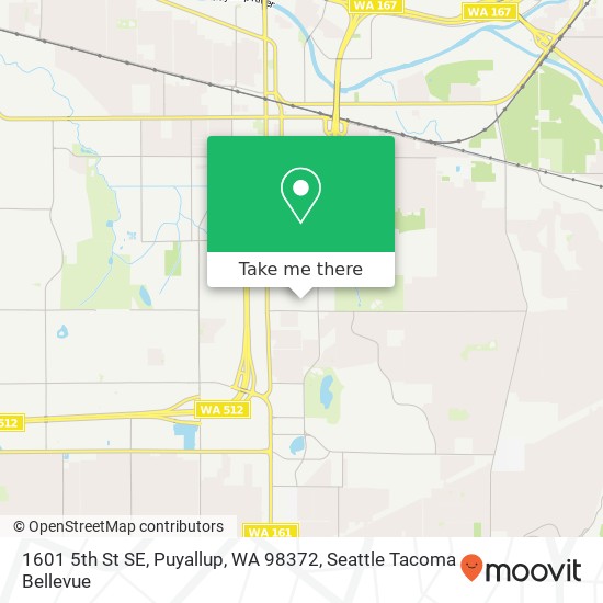 Mapa de 1601 5th St SE, Puyallup, WA 98372