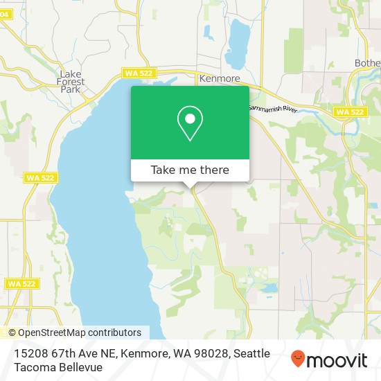 Mapa de 15208 67th Ave NE, Kenmore, WA 98028