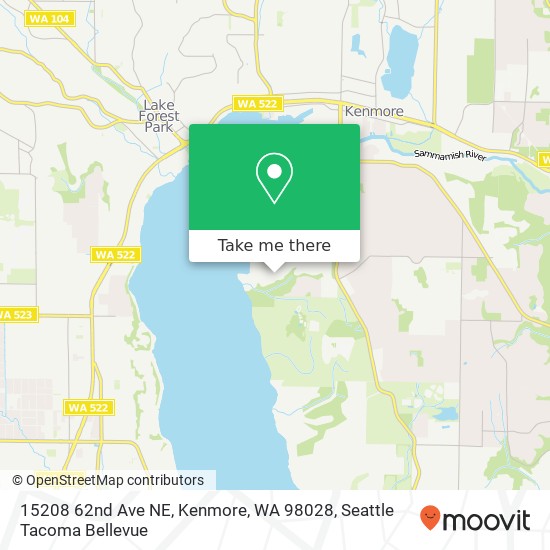 Mapa de 15208 62nd Ave NE, Kenmore, WA 98028