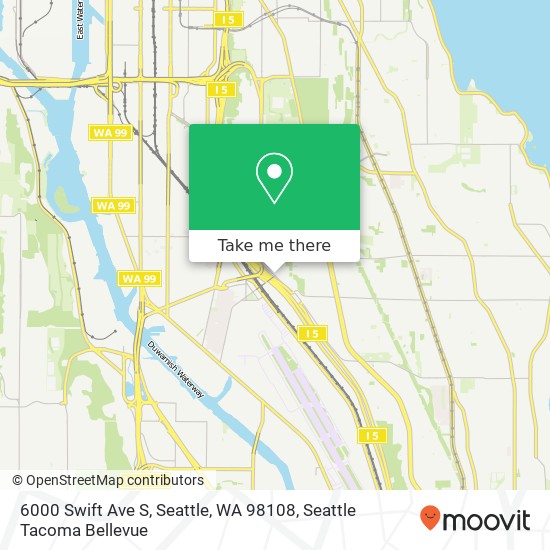 Mapa de 6000 Swift Ave S, Seattle, WA 98108