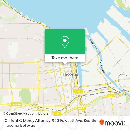 Clifford G Morey Attorney, 920 Fawcett Ave map
