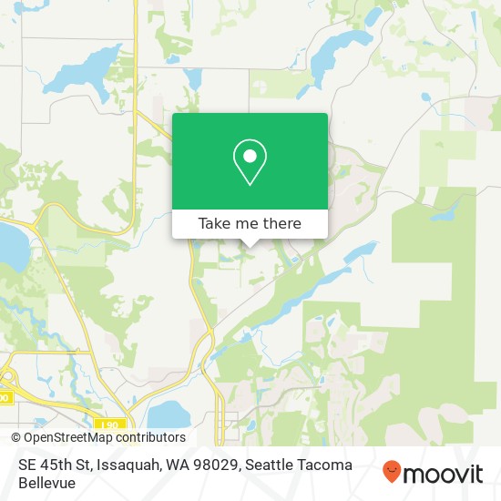 Mapa de SE 45th St, Issaquah, WA 98029