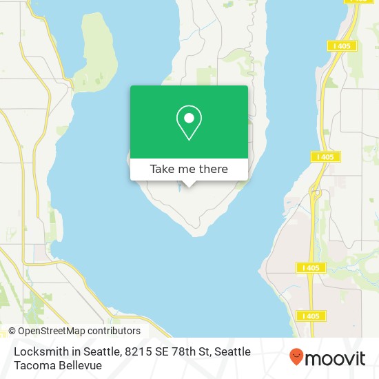 Locksmith in Seattle, 8215 SE 78th St map