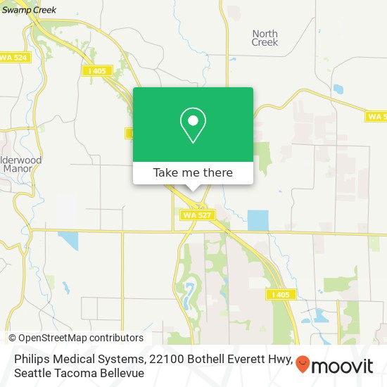 Mapa de Philips Medical Systems, 22100 Bothell Everett Hwy