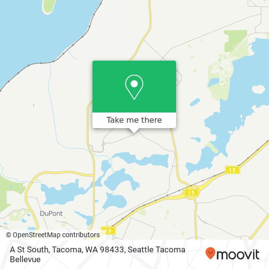 Mapa de A St South, Tacoma, WA 98433