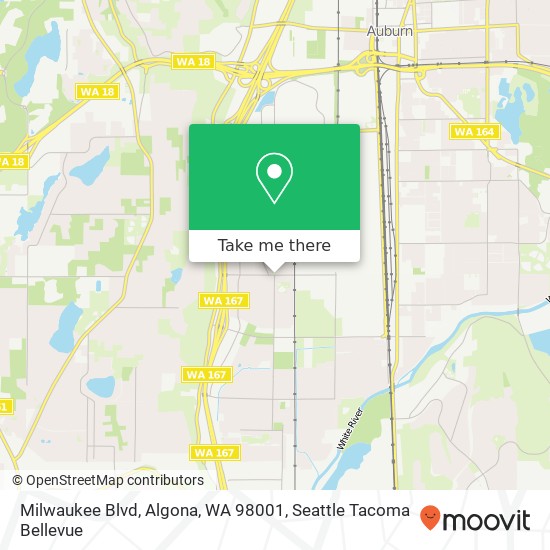Mapa de Milwaukee Blvd, Algona, WA 98001
