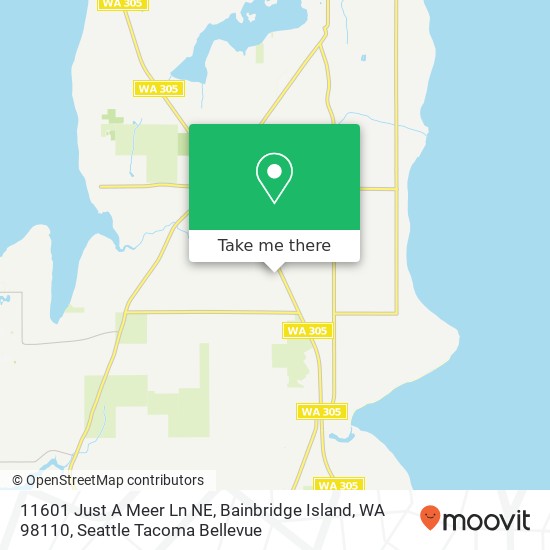 Mapa de 11601 Just A Meer Ln NE, Bainbridge Island, WA 98110