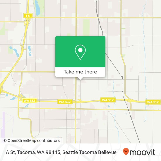 Mapa de A St, Tacoma, WA 98445