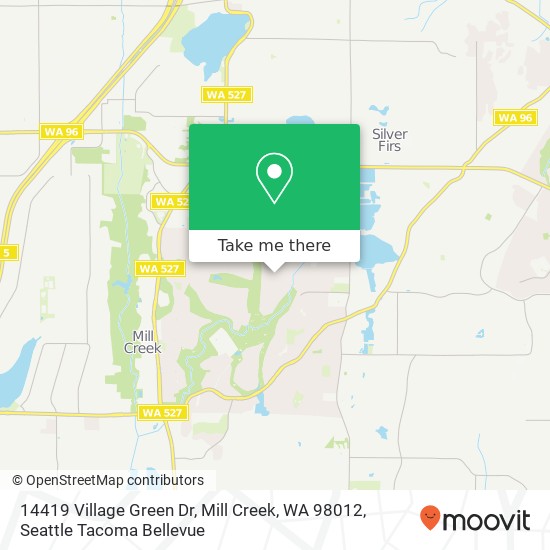 Mapa de 14419 Village Green Dr, Mill Creek, WA 98012