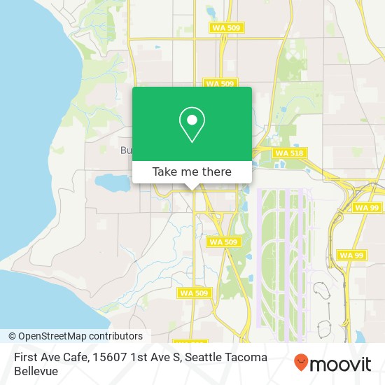 Mapa de First Ave Cafe, 15607 1st Ave S