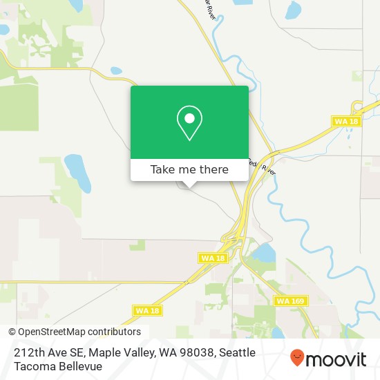 Mapa de 212th Ave SE, Maple Valley, WA 98038