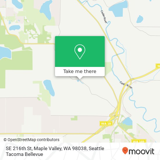 Mapa de SE 216th St, Maple Valley, WA 98038