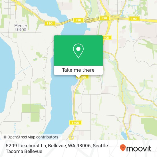 5209 Lakehurst Ln, Bellevue, WA 98006 map