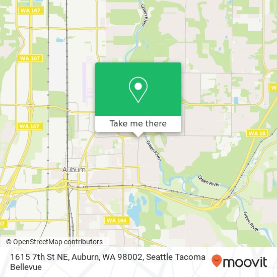 Mapa de 1615 7th St NE, Auburn, WA 98002