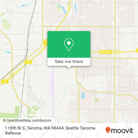 Mapa de 118th St S, Tacoma, WA 98444