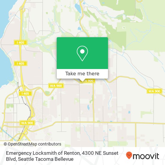 Emergency Locksmith of Renton, 4300 NE Sunset Blvd map