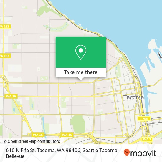 Mapa de 610 N Fife St, Tacoma, WA 98406