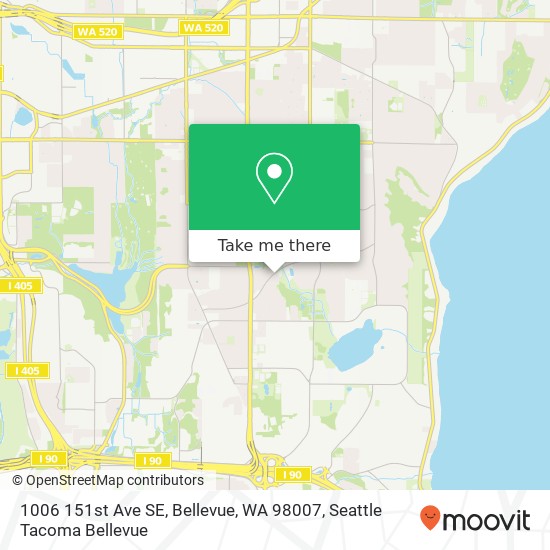 1006 151st Ave SE, Bellevue, WA 98007 map