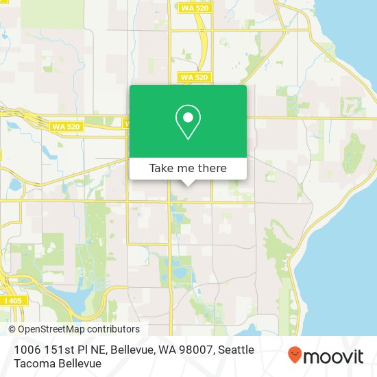 1006 151st Pl NE, Bellevue, WA 98007 map