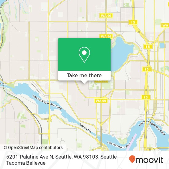 Mapa de 5201 Palatine Ave N, Seattle, WA 98103