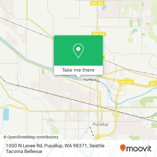 Mapa de 1000 N Levee Rd, Puyallup, WA 98371