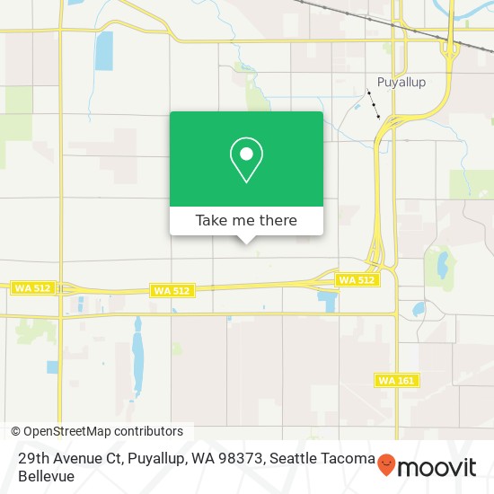 Mapa de 29th Avenue Ct, Puyallup, WA 98373