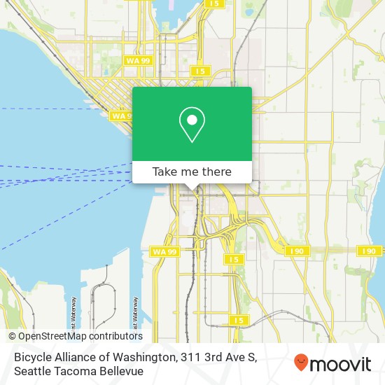 Bicycle Alliance of Washington, 311 3rd Ave S map