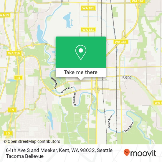 64th Ave S and Meeker, Kent, WA 98032 map