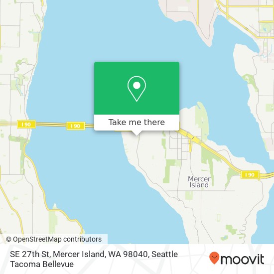 SE 27th St, Mercer Island, WA 98040 map