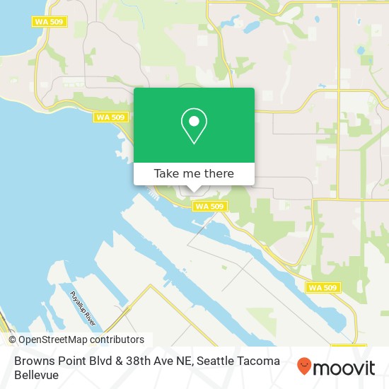 Browns Point Blvd & 38th Ave NE map