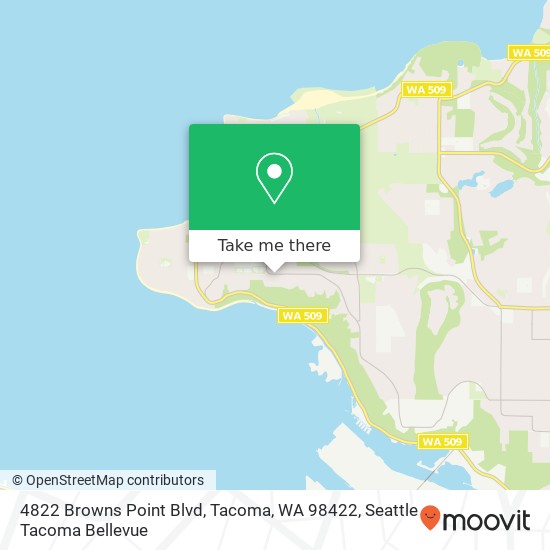 Mapa de 4822 Browns Point Blvd, Tacoma, WA 98422