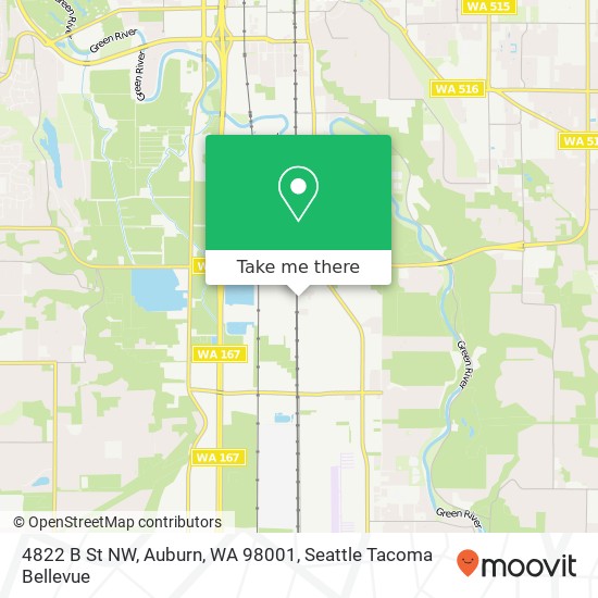 Mapa de 4822 B St NW, Auburn, WA 98001