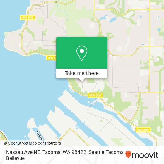 Mapa de Nassau Ave NE, Tacoma, WA 98422