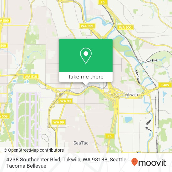 Mapa de 4238 Southcenter Blvd, Tukwila, WA 98188