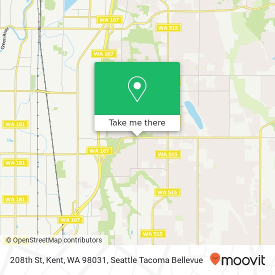 208th St, Kent, WA 98031 map