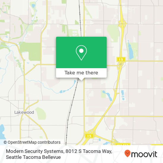 Modern Security Systems, 8012 S Tacoma Way map